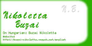 nikoletta buzai business card